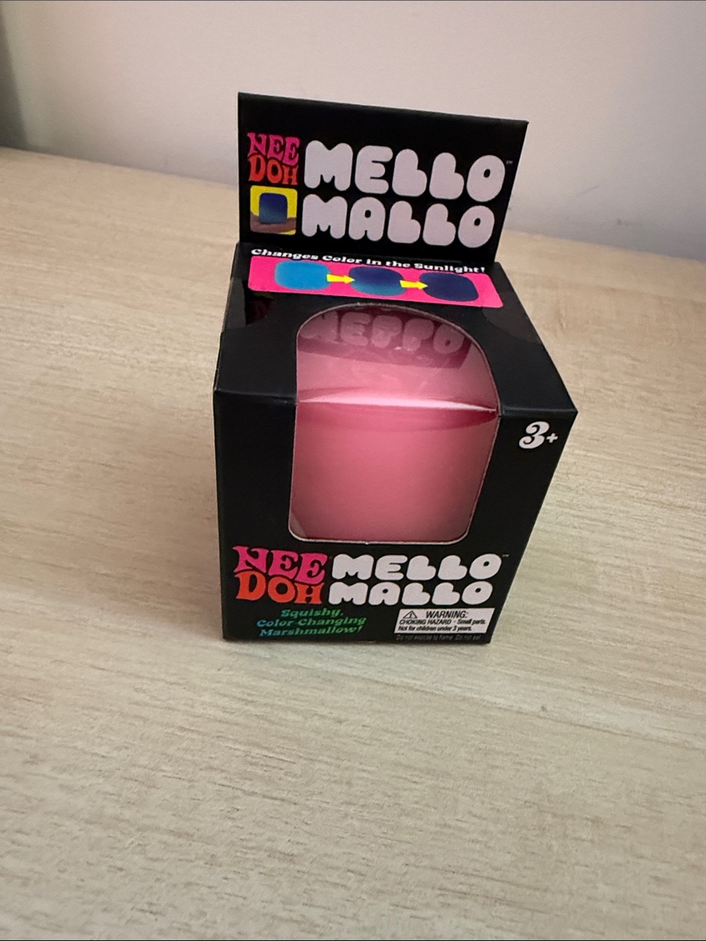 NeeDoh Mello Mallo Pink Color-Changing Squishy Toy authentic